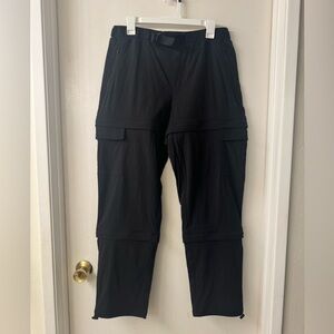 Athleta Trekkie Convertible Hike Pant black zip off to capri and shorts